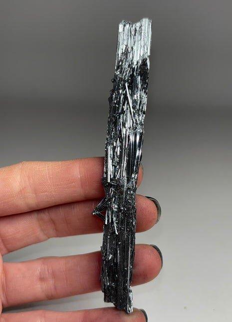 Silvery Stibnite from Wuning mine, China