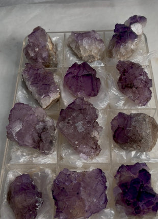 New find ! Pink and Purple Fluorite lot from Turkey, 12 Pieces !