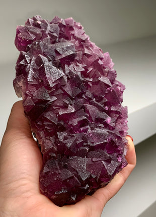 Reddish Purple Octahedral Fluorite # PM066