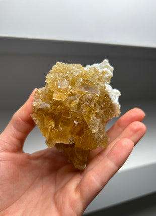 Amber Color Etched Calcite