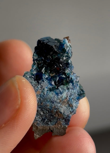 Blue Lazulite from Rapid Creek, Canada PM0621
