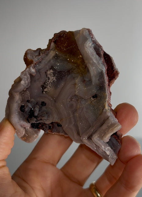 Unusual ! Amethyst after Chalcedony Specimen PM1040
