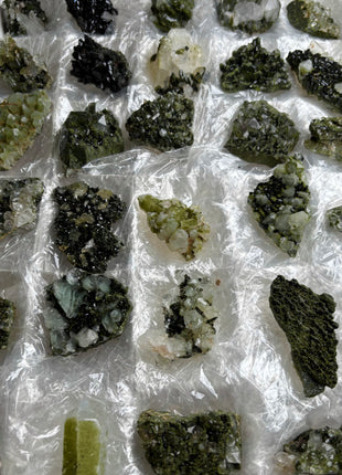 30 Pieces ! Forest Epidote with Quartz Lot