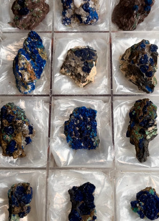 Rare Blueberry Azurite - 12 Piece Lot !