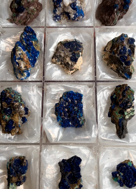Rare Blueberry Azurite - 12 Piece Lot !