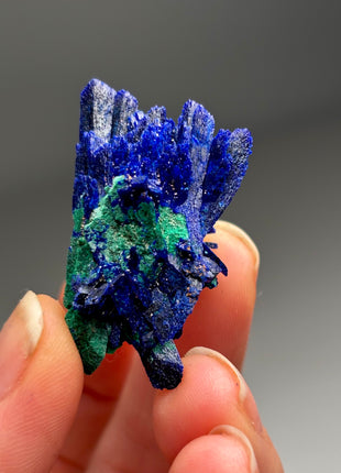 Deep Blue Azurite with Green Malachite