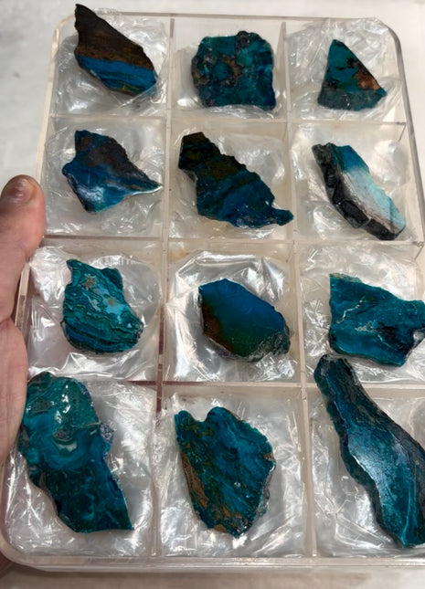 12 Pieces ! Blue Gem Silica Lot