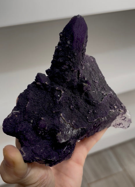 Purple Fluorite Coated Quartz