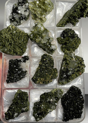 12 pieces ! Fairy Forest Epidote with Quartz Lot