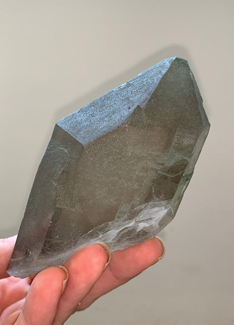 Smoky Quartz with Glittery Green Chlorite - Mont Blanc, France