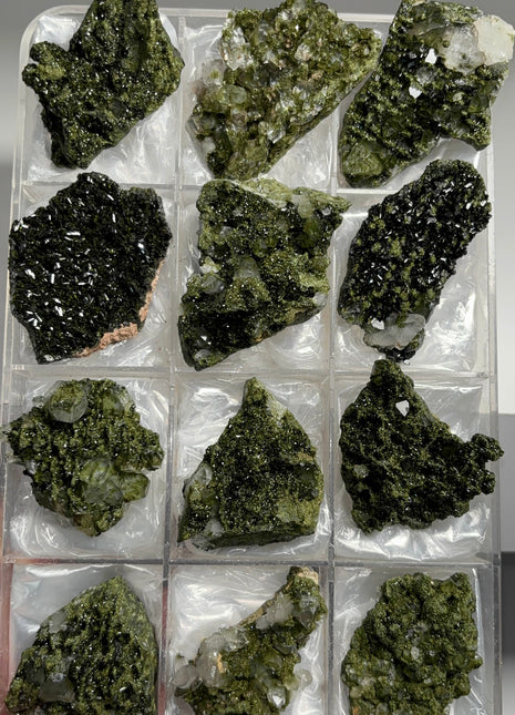 12 pieces ! Fairy Forest Epidote with Quartz Lot