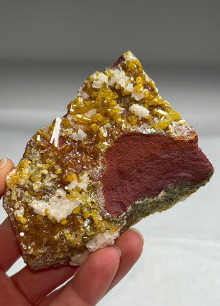 Rare ! Wulfenite with Druzy Quartz