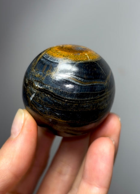 Chatoyant Blue Tiger Eye Sphere
