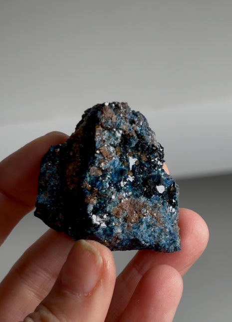 Blue Lazulite with Siderite from Rapid Creek, Canada