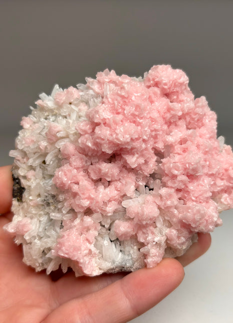 Pink Rhodocrosite with Quartz from Romania Collection # 244 *