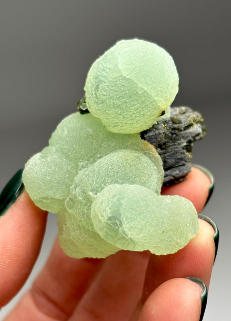 New ! Green Prehnite with Epidote - From Mali