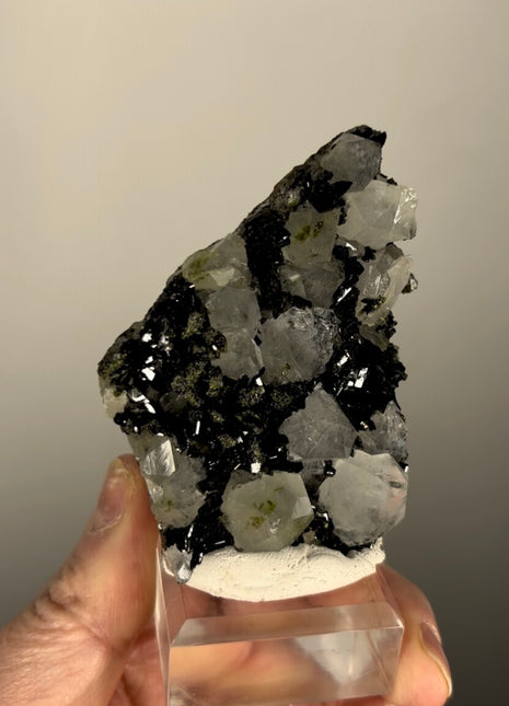 Extra Dark Forest Green Epidote with Quartz