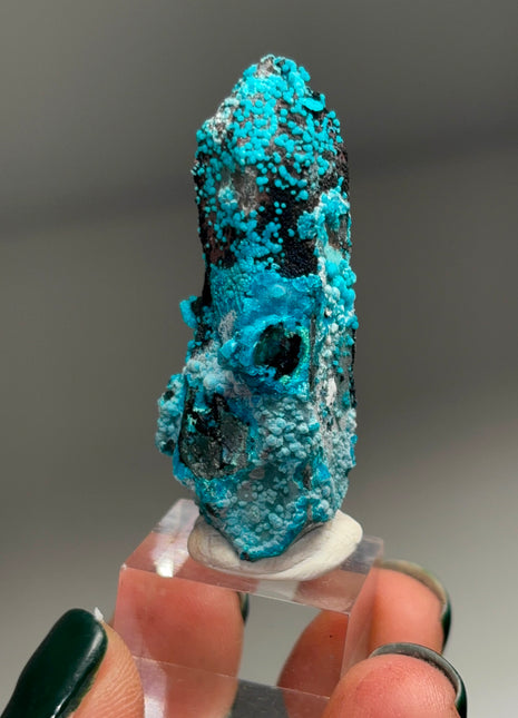 Quartz with Blue Chrysocolla