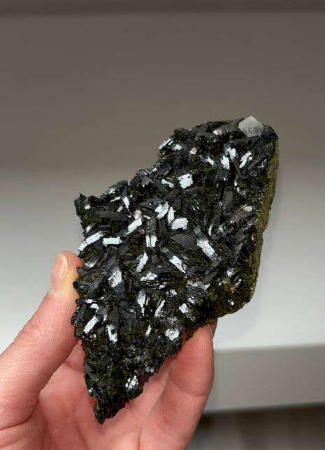 Extra Dark Green Epidote with Quartz