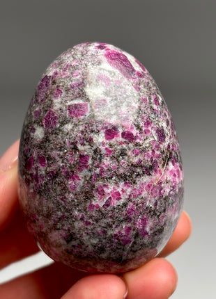 Rare ! Ruby with Biotite Quartz Egg