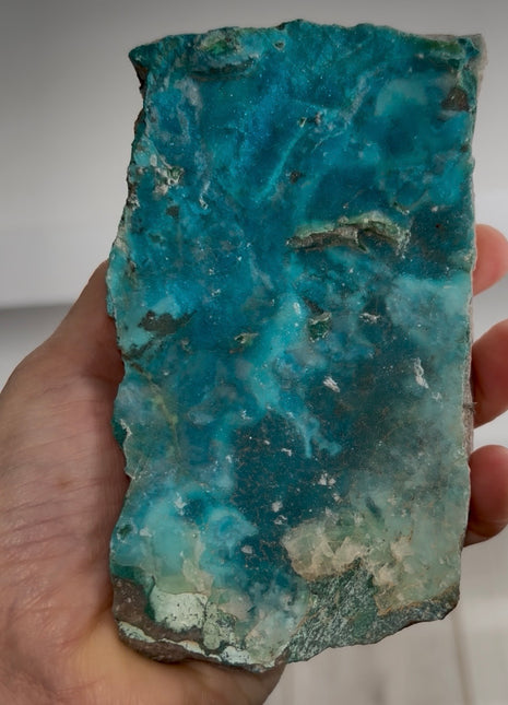 Druzy Blue Chrysocolla - Tenke mine, Congo