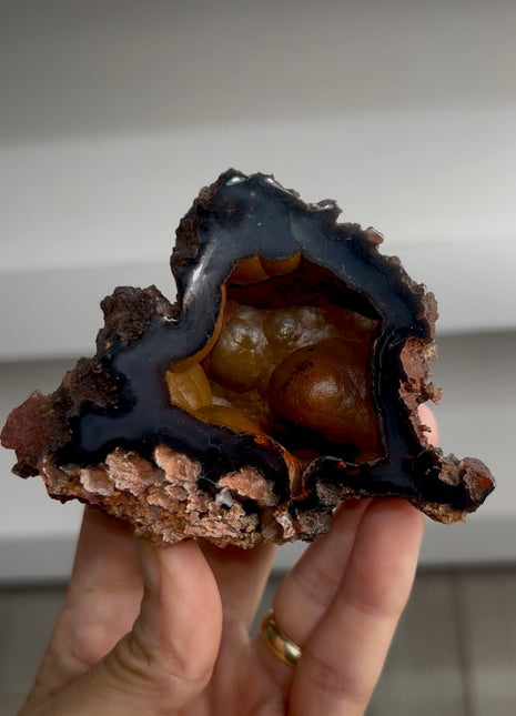 Red Fox Agate Geode from Argentina