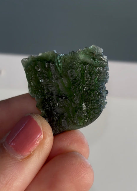 Green Moldavite from Czech Republic
