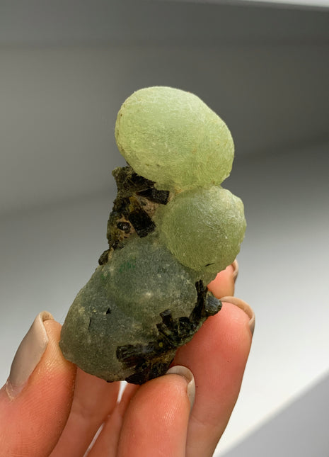 Green Prehnite with Epidote - From Mali