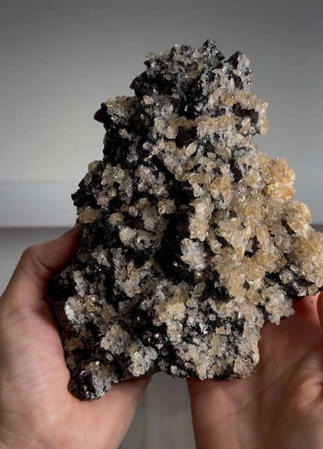 Sphalerite with Golden Calcite from Elmwood mine Collection # 739