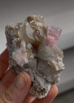 Pink Tourmaline with Smoky Quartz Collection # 838