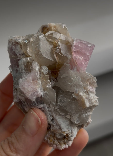 Pink Tourmaline with Smoky Quartz Collection # 838