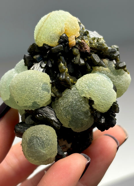 Green Prehnite with Epidote - From Mali