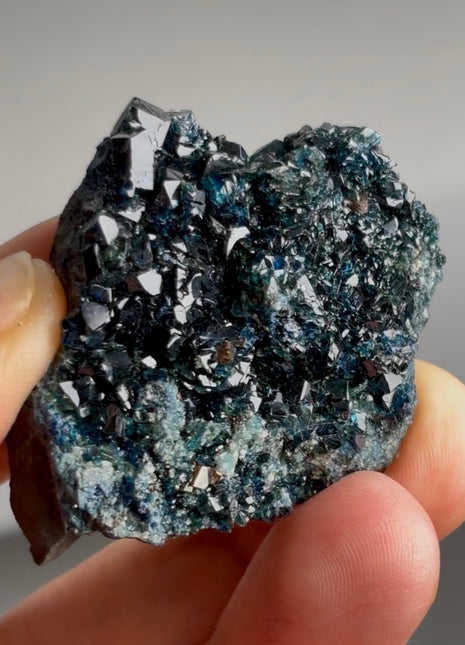Blue Lazulite from Rapid Creek, Canada PM0624