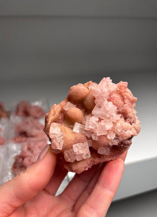 9 Piece Lot ! High Grade Pink Halite from Searles Lake, California