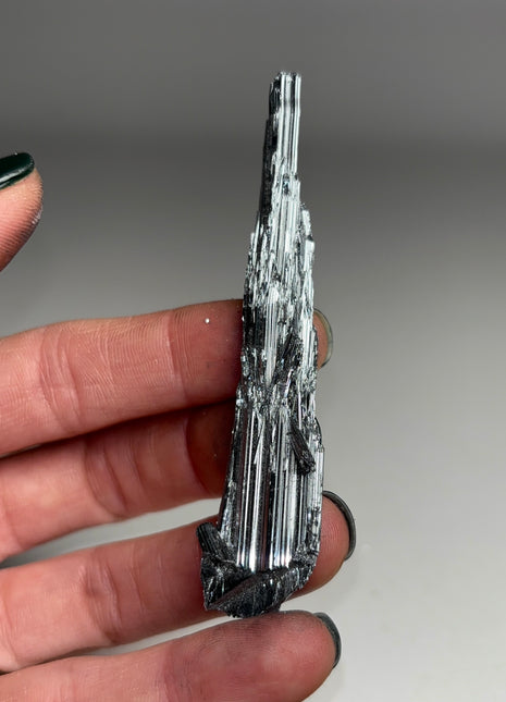 Silvery Stibnite from Wuning mine, China