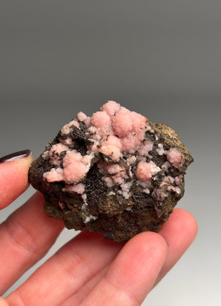 Pink Rhodocrosite with Neotocite - From Potosi mine