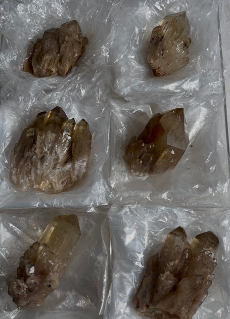 6 Pieces ! Kundalini Citrine Lot from Congo