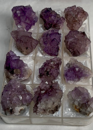 New find ! Pink and Purple Fluorite lot from Turkey, 12 Pieces !