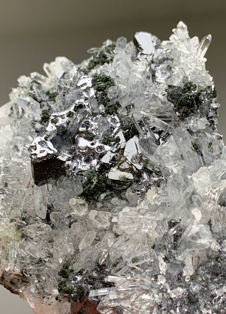 Silvery Galena with Quartz