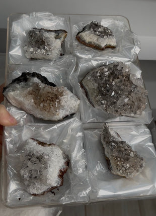 6 Pieces ! Quartz with Black Goethite Needles Lot