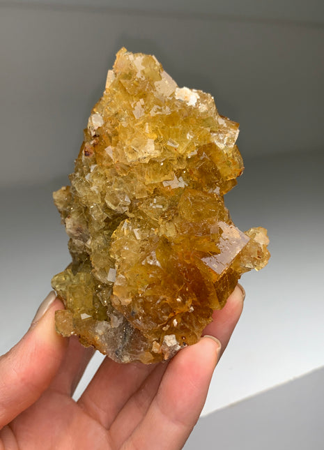 Cubic Orange Yellow Fluorite - From Spain