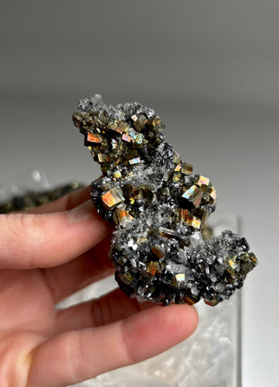 6 Pieces ! High Grade Pyrite, Sphalerite with Needle Quartz Lot