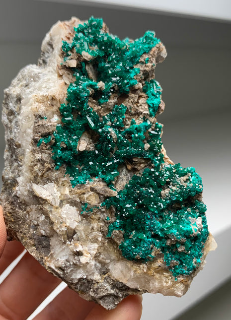 Lustrous Green Dioptase