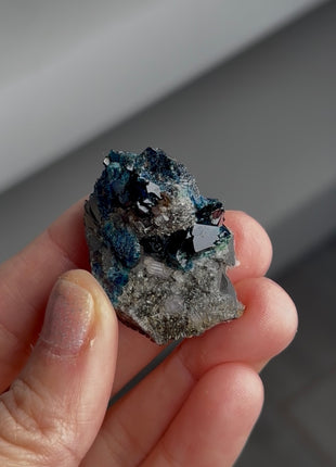 Blue Lazulite with Siderite from Rapid Creek, Canada