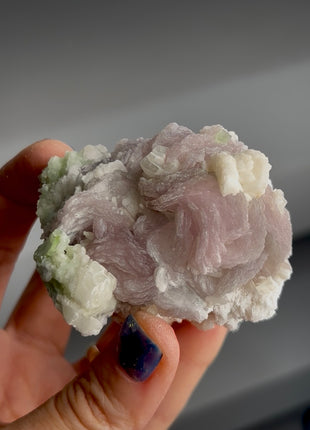 Pink Lepidolite Flower with Green Tourmaline PM1606