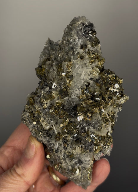 Very Shiny Pyrite with Quartz