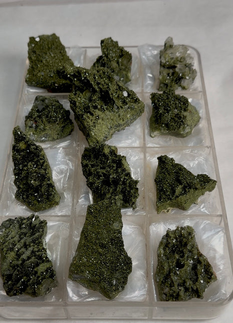 12 Pieces ! High Grade Forest Epidote with Quartz Lot