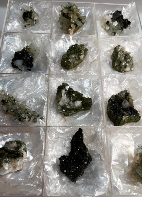 12 Pieces ! High Grade Green Epidote with Quartz Lot