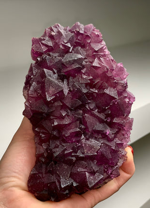 Reddish Purple Octahedral Fluorite # PM066