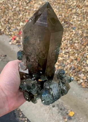 Stunning ! Smoky Green Chlorite Quartz - From Himachal Pradesh *